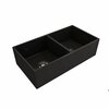 Bocchi Contempo Farmhouse Apron Front Fireclay 36 in. Double Bowl Kitchen Sink in Matte Black 1350-004-0120